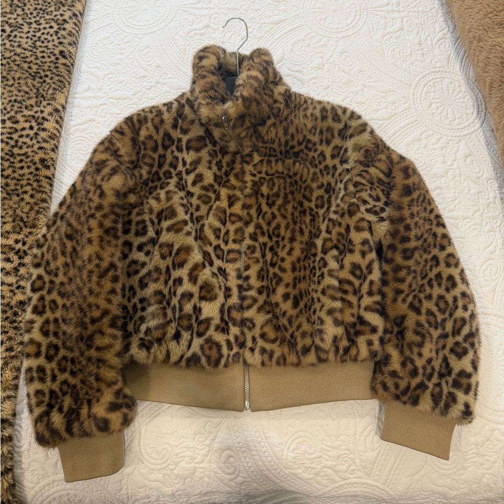 Mango Cheetah Faux Fur Coat - Picture 1 of 2